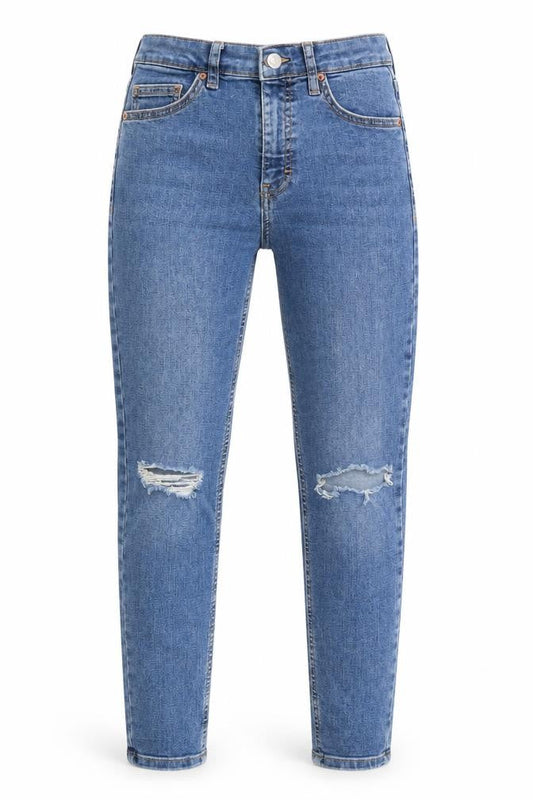 Preworn Womens Blue  Denim Straight Jeans Size 26 L30 in