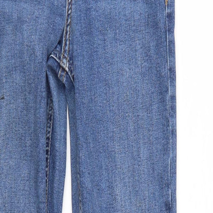 Mens UK Size 26 Preworn Regular Fit Straight Blue Jeans