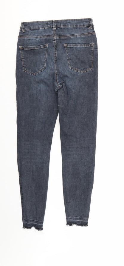 New Look Womens Blue  Denim Tapered Jeans Size 10 L27 in