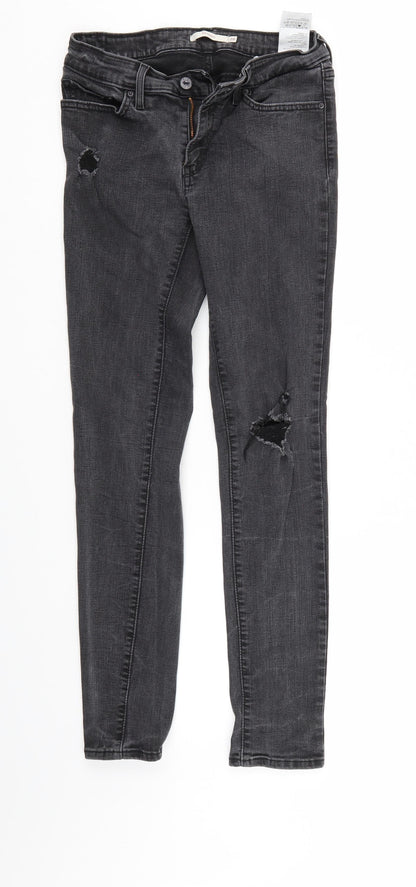 711 Mens Black  Denim Skinny Jeans Size 28 L31 in