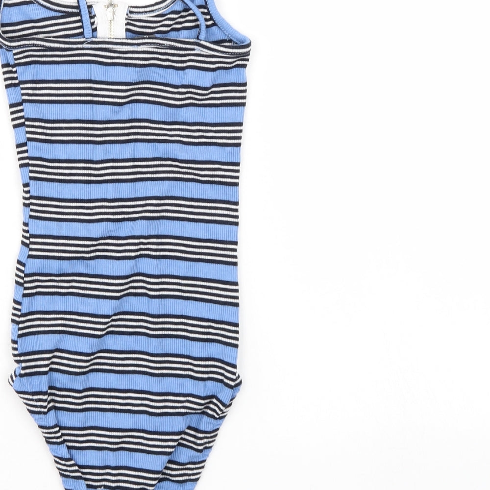Primark Womens Multicoloured Striped  Bodysuit One-Piece Size 4