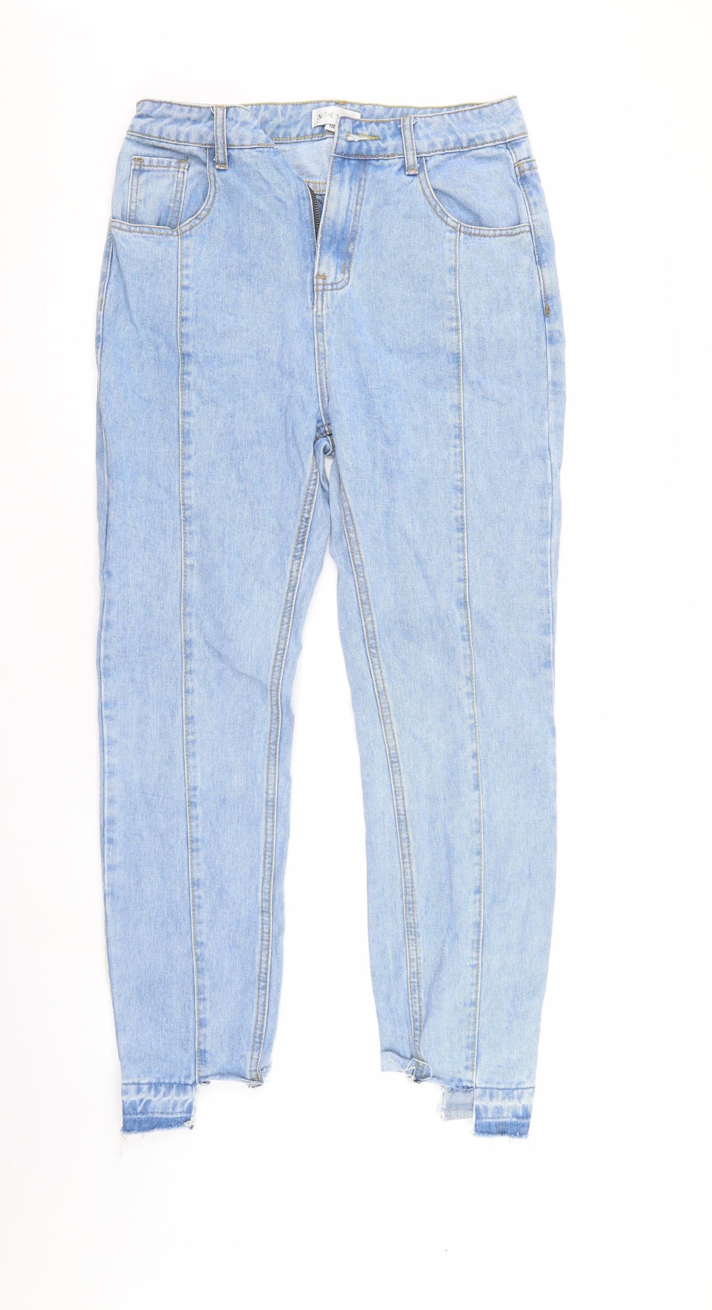 In the Style Womens Blue  Denim Straight Jeans Size 10 L27 in