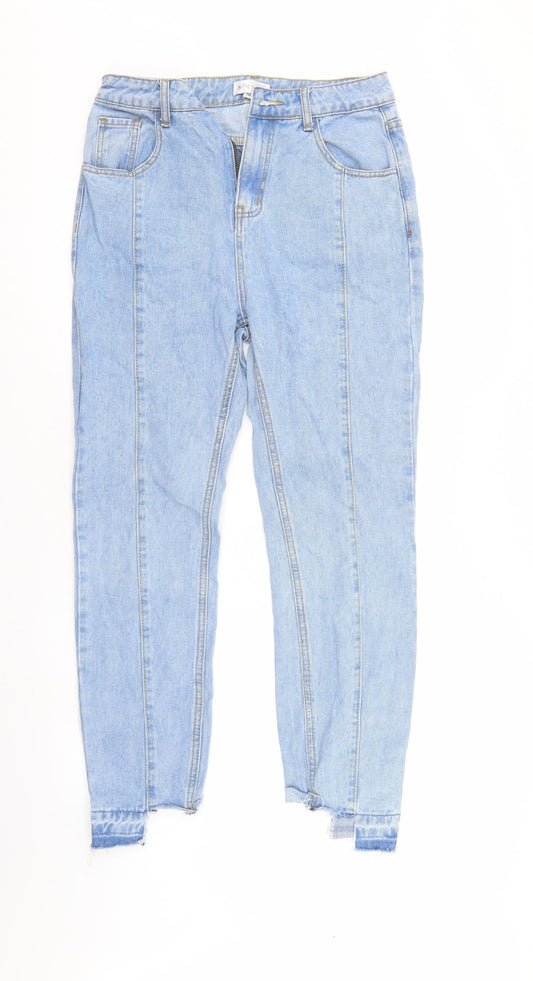 In the Style Womens Blue  Denim Straight Jeans Size 10 L27 in