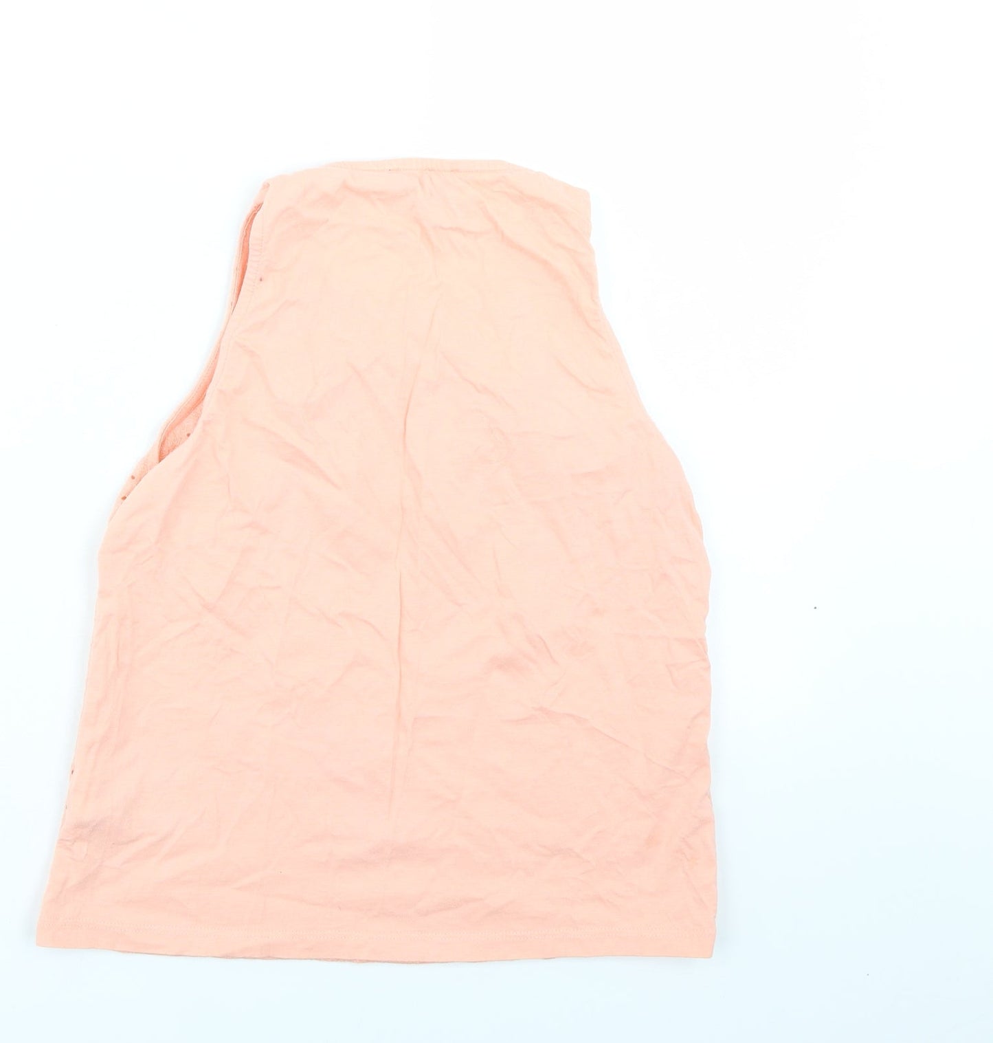 Womens UK Size 10 New Look Orange Basic Tank