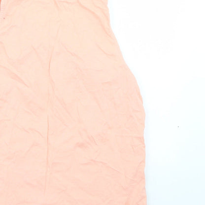 Womens UK Size 10 New Look Orange Basic Tank