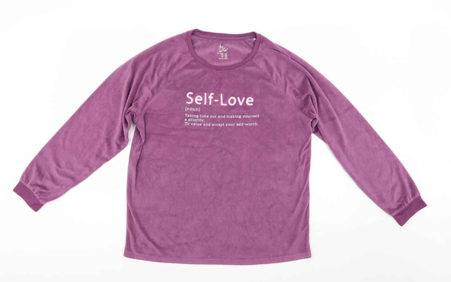 love to lounge Womens Purple   Pullover Sweatshirt Size 14