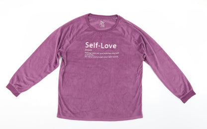 love to lounge Womens Purple   Pullover Sweatshirt Size 14