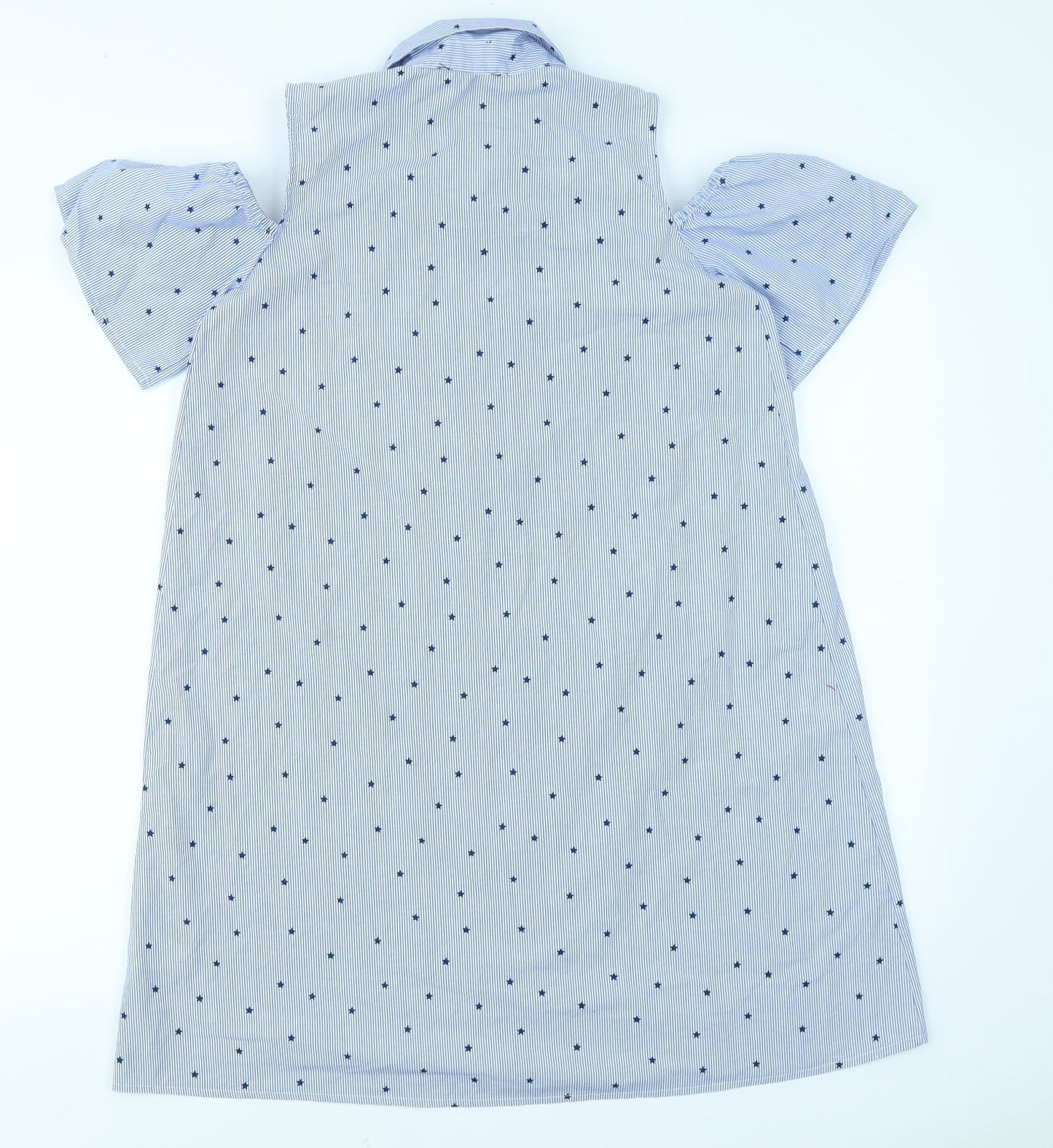 Atmosphere Womens Blue Striped  Shift  Size 8  - Cold shoulder