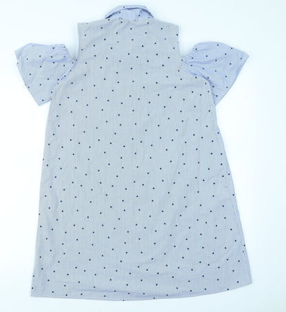 Atmosphere Womens Blue Striped  Shift  Size 8  - Cold shoulder