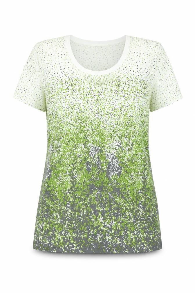 Womens UK Size 10 Alexara Green Basic T-Shirt