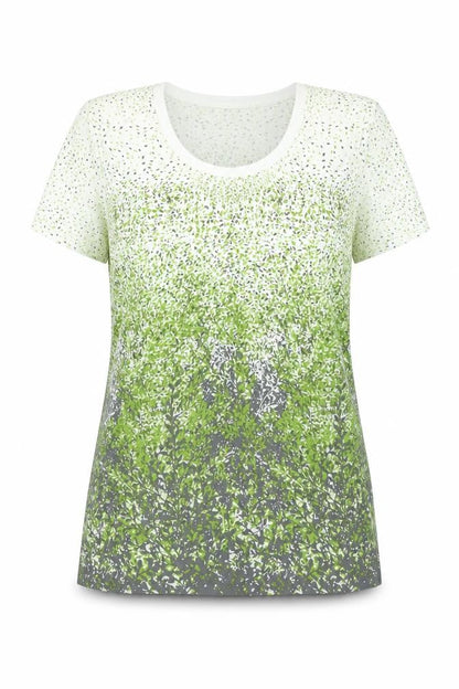 Womens UK Size 10 Alexara Green Basic T-Shirt
