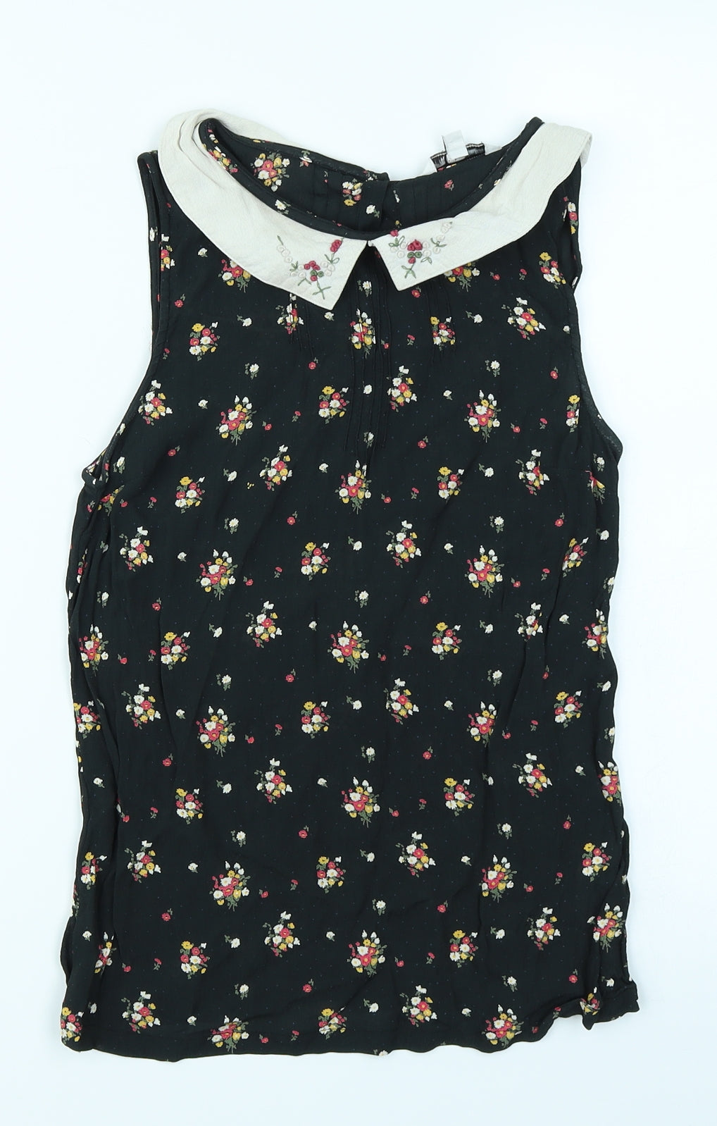 Womens UK Size 8 New Look Black Basic Blouse