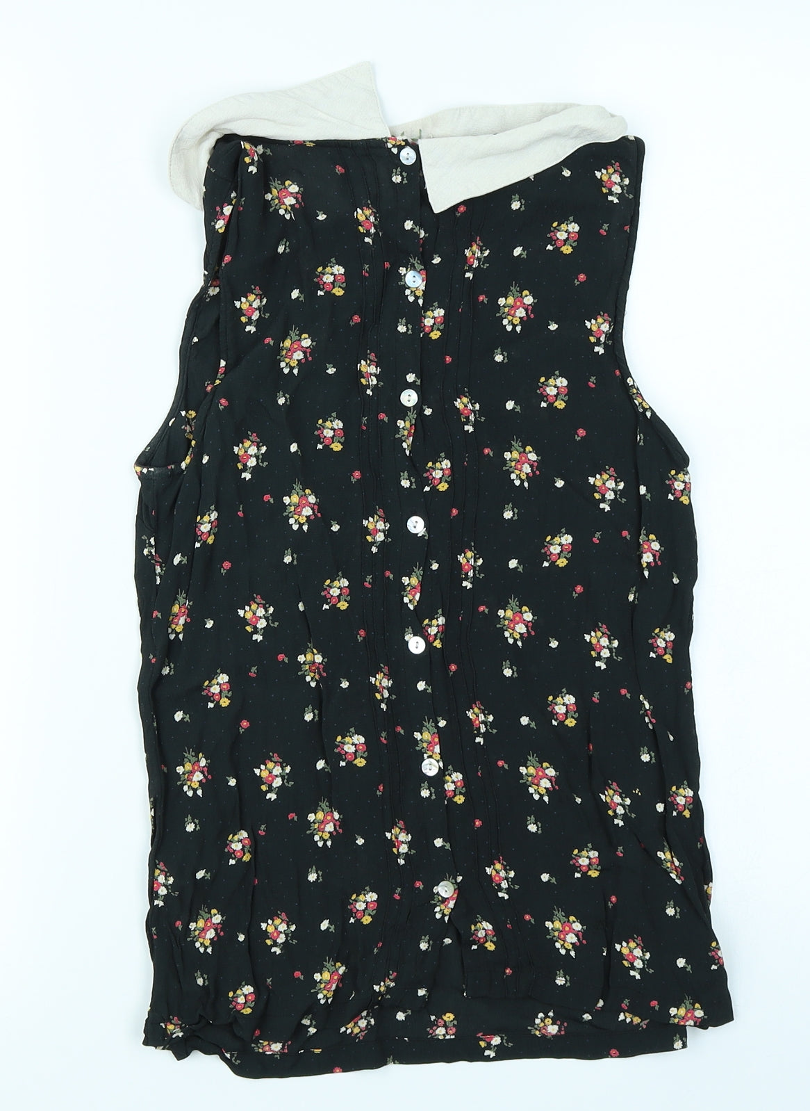 Womens UK Size 8 New Look Black Basic Blouse