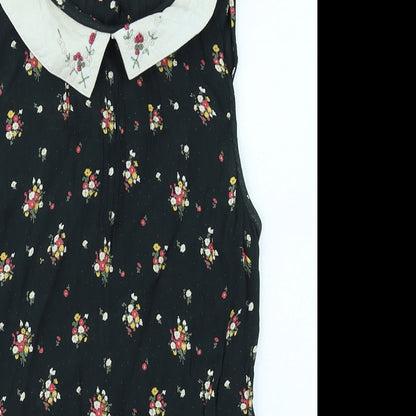 Womens UK Size 8 New Look Black Basic Blouse