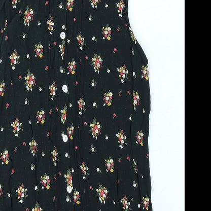 Womens UK Size 8 New Look Black Basic Blouse