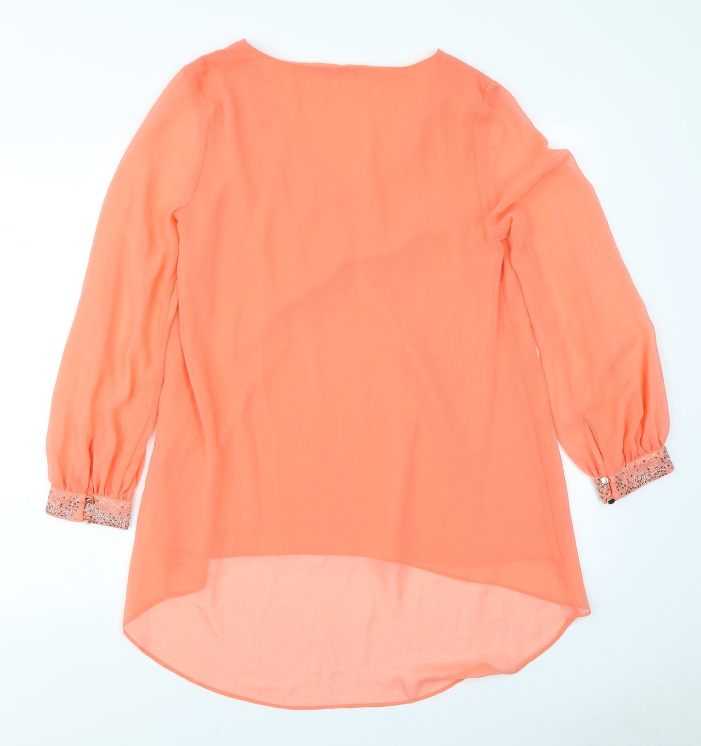 Womens UK Size 8 Wallis Orange Basic Blouse