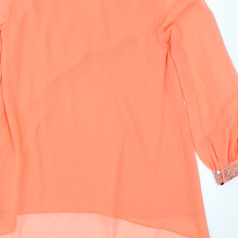 Womens UK Size 8 Wallis Orange Basic Blouse