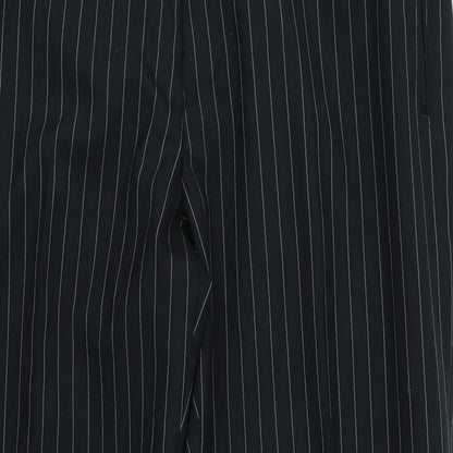Preworn Mens Black Striped  Capri Trousers Size 38 in L26 in
