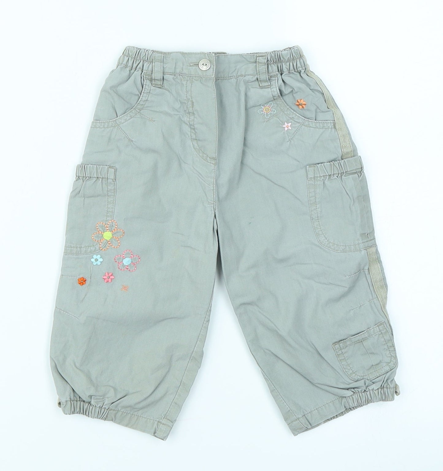 /mothercare Baby Grey   Cargo Trousers Size 9-12 Months