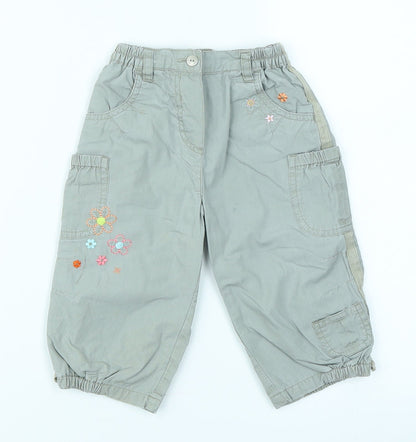 /mothercare Baby Grey   Cargo Trousers Size 9-12 Months