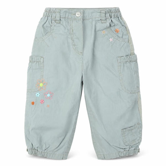Front view of /mothercare Baby Grey Cargo Trousers, size 9-12, Months