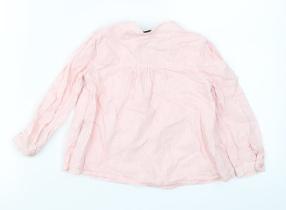 George Girls Pink Striped  Basic T-Shirt Size 2-3 Years