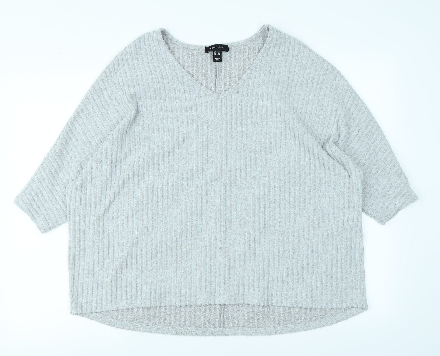 New Look Womens Grey   Pullover Jumper Size S  - oversized