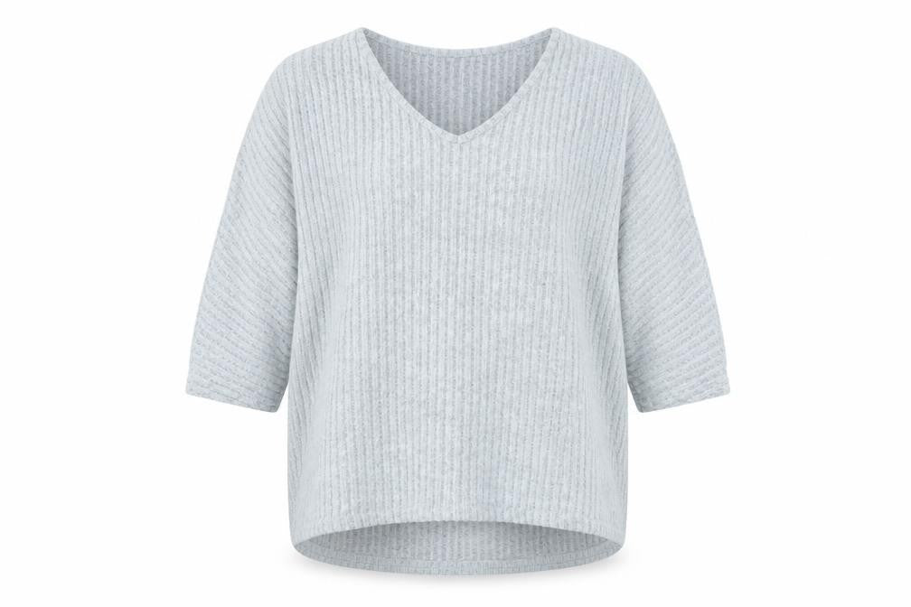 Front view of New Look women’s grey jumper, size S, - oversized