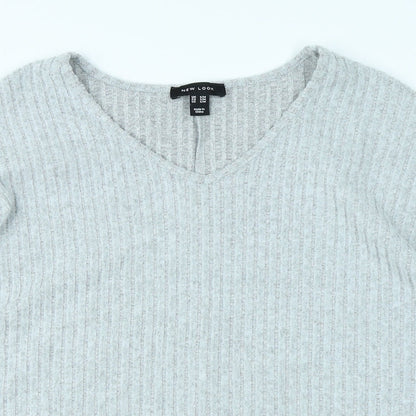 New Look Womens Grey   Pullover Jumper Size S  - oversized