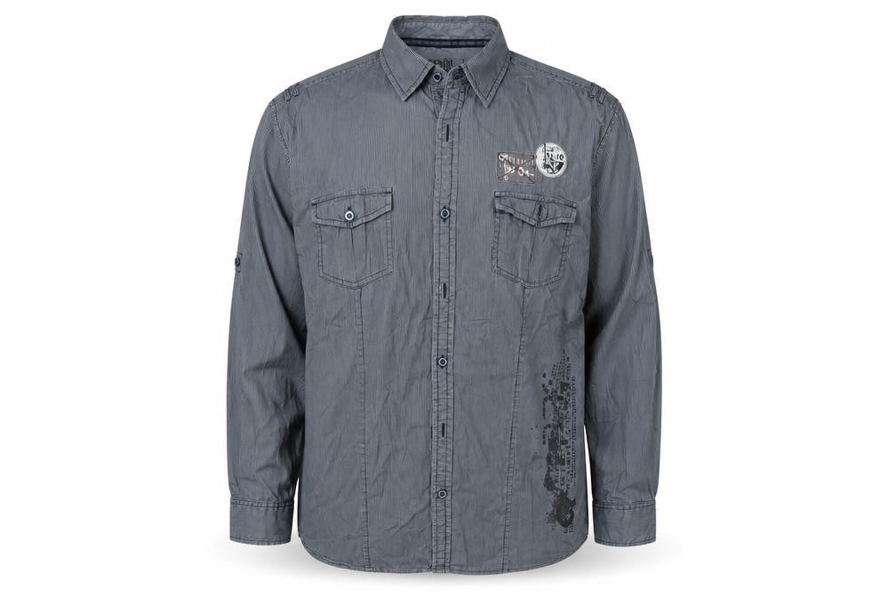Mens UK Size L Denim Seventy3 Blue  Button-Up Long Sleeve Casual Shirt