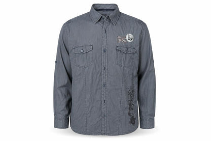 Mens UK Size L Denim Seventy3 Blue  Button-Up Long Sleeve Casual Shirt
