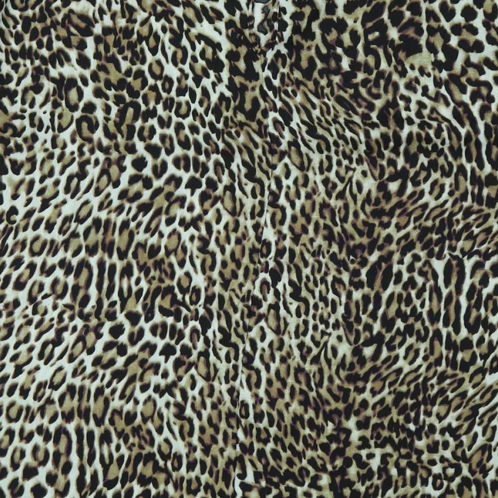 Primark Womens Brown Animal Print  Basic Blouse Size 18