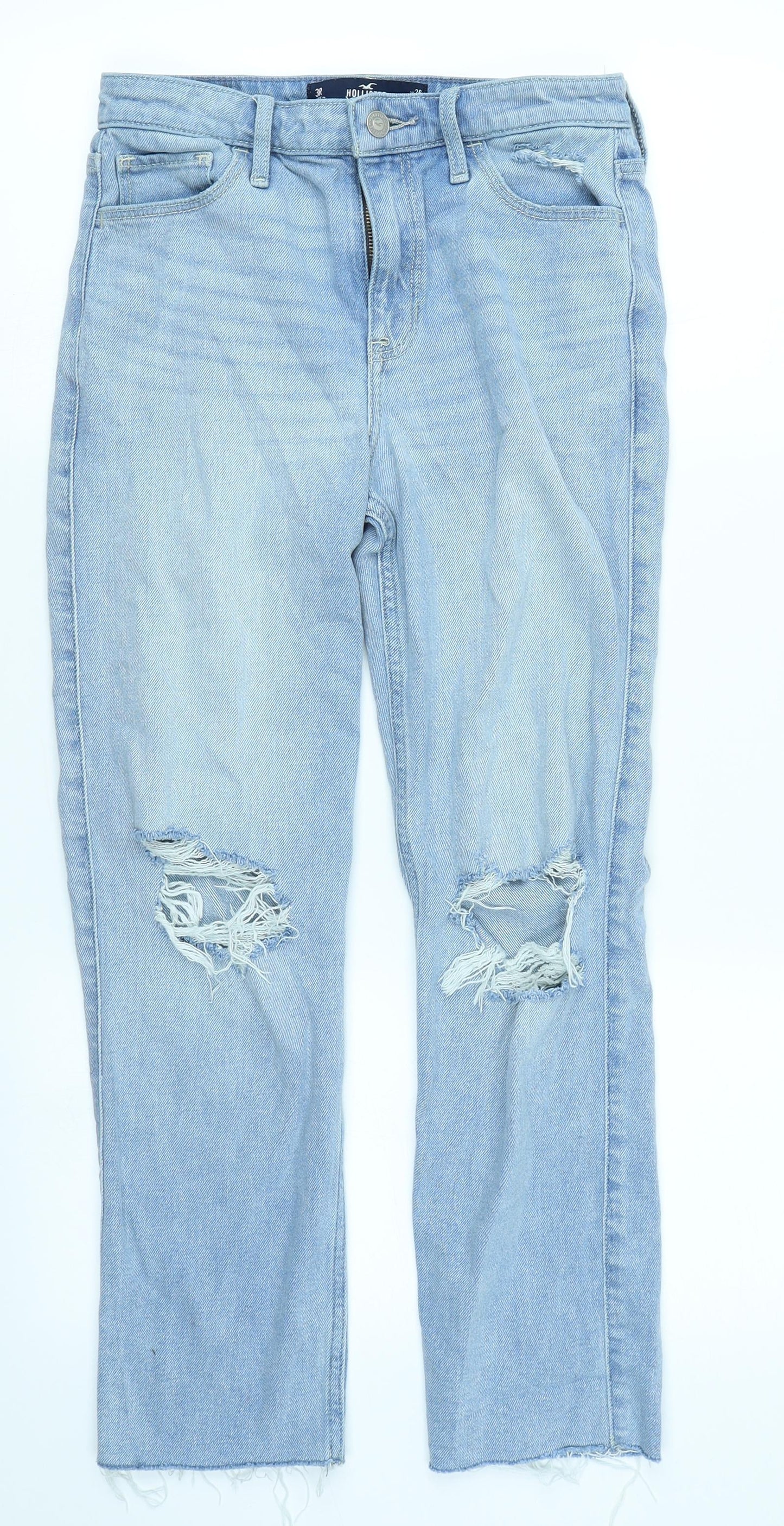 Hollister Womens Blue  Denim Straight Jeans Size 26 in L26 in