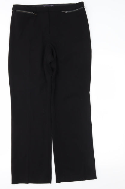 Womens UK Size 12 Marks and Spencer Regular Fit  Black Trousers