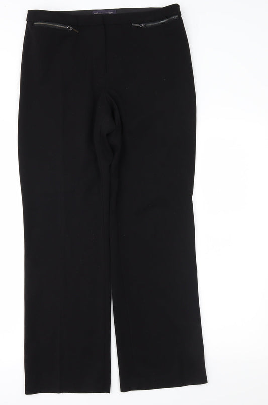 Womens UK Size 12 Marks and Spencer Regular Fit  Black Trousers