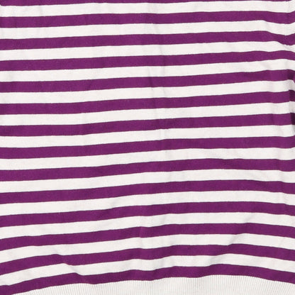 H&M Womens Purple Striped  Cardigan Jumper Size S