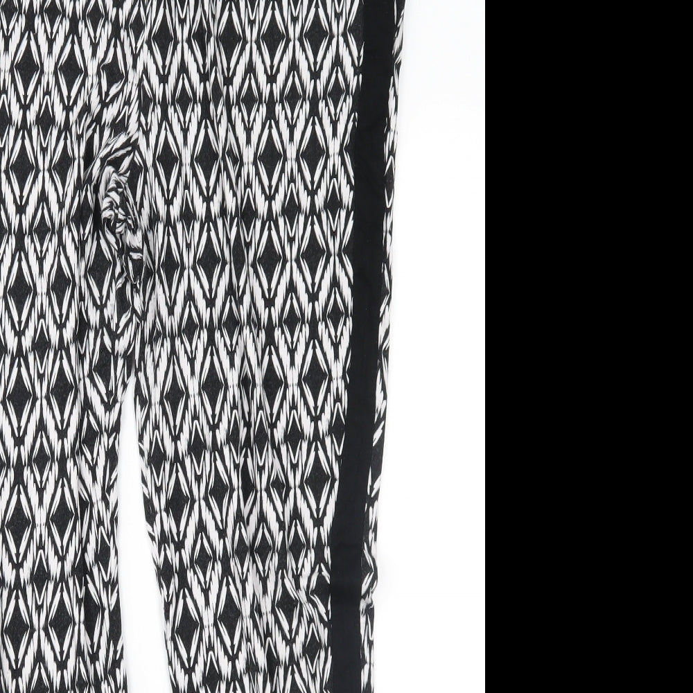 Womens UK Size 12 F&F Regular Fit Harem Black Trousers