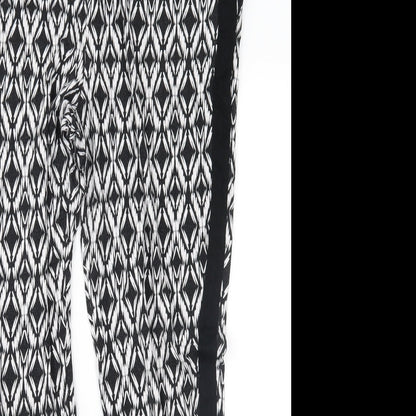 Womens UK Size 12 F&F Regular Fit Harem Black Trousers