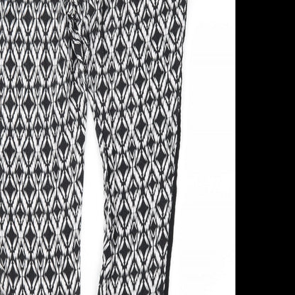 Womens UK Size 12 F&F Regular Fit Harem Black Trousers