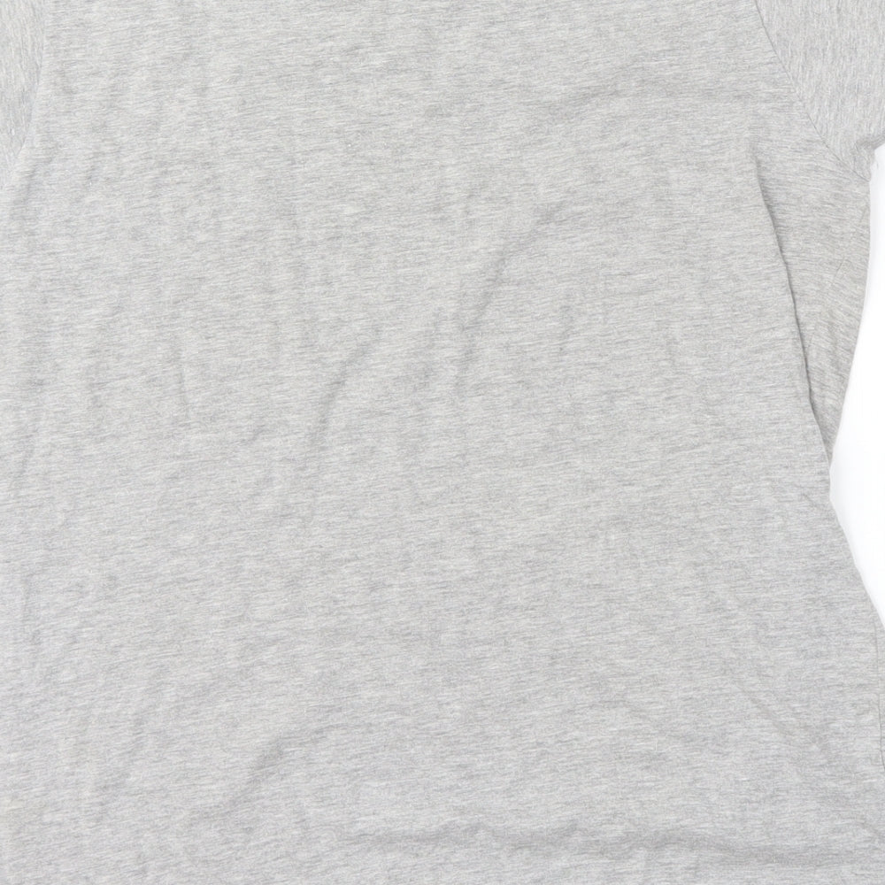 Womens UK Size L Gildan Grey Basic T-Shirt