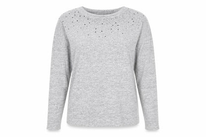 Front view of Tu women’s grey jumper, size UK 8