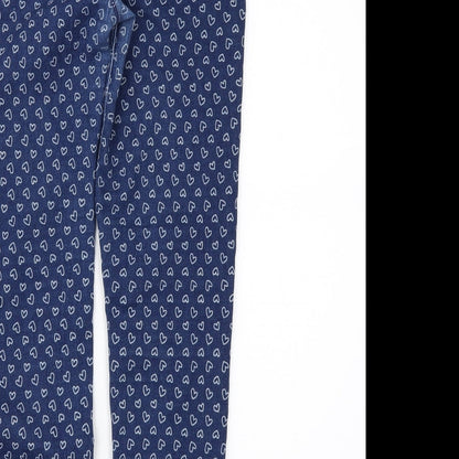 Denim & Co. Girls Blue Geometric Denim Skinny Jeans Size 12 Years