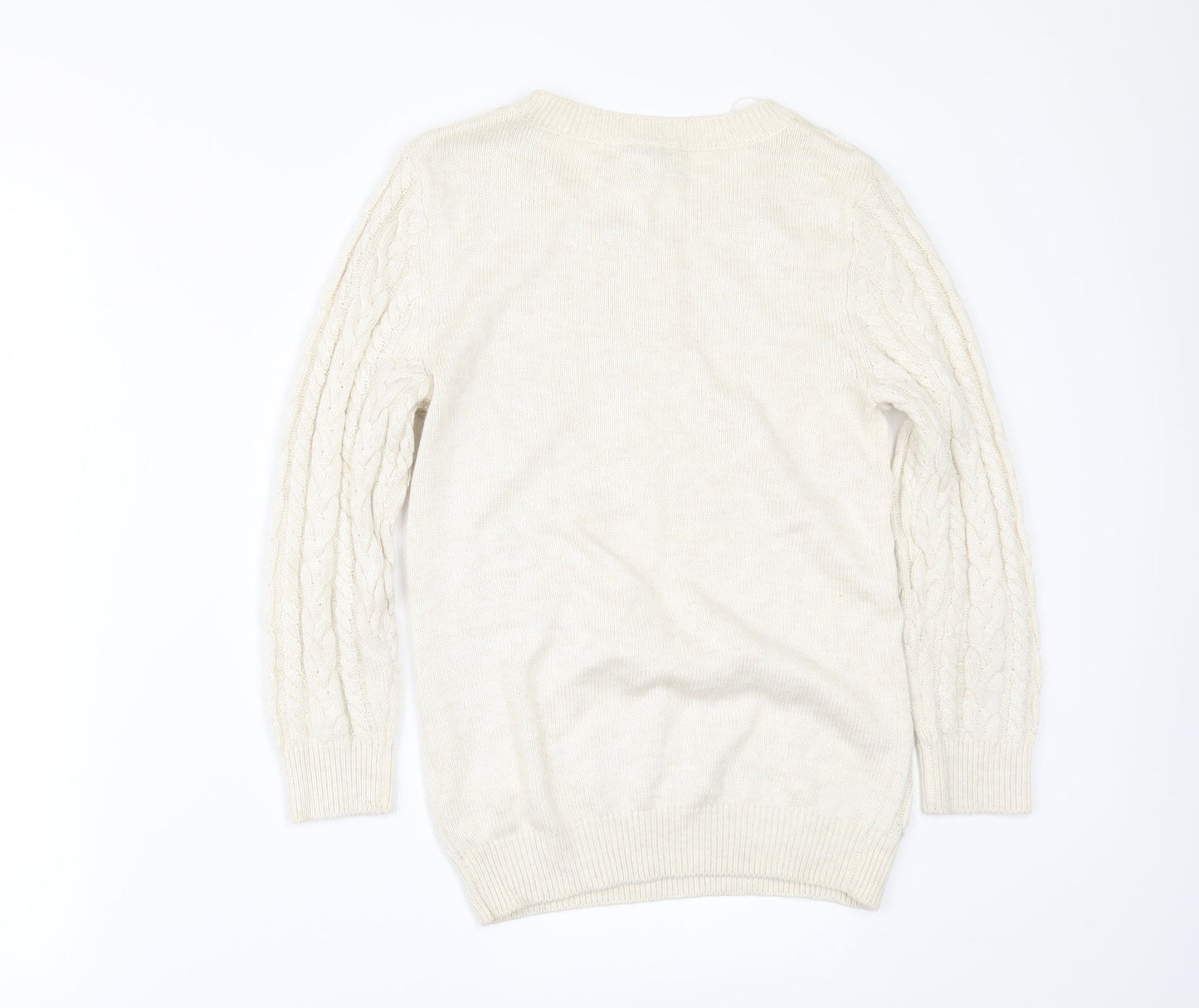 H&M Womens Ivory   Pullover Jumper Size XS