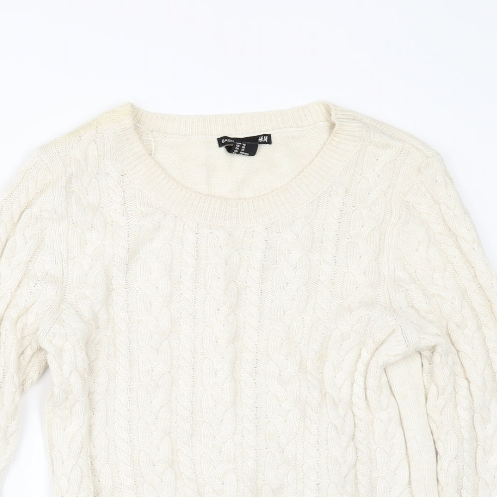 H&M Womens Ivory   Pullover Jumper Size XS