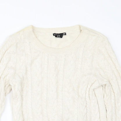 H&M Womens Ivory   Pullover Jumper Size XS