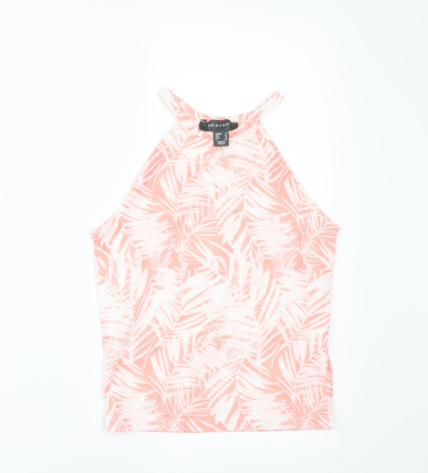 Primark Womens White Floral  Basic T-Shirt Size 4