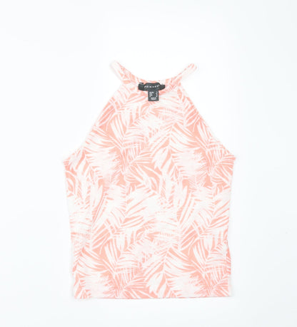 Primark Womens White Floral  Basic T-Shirt Size 4