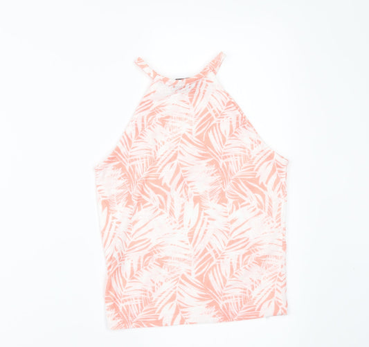 Primark Womens White Floral  Basic T-Shirt Size 4