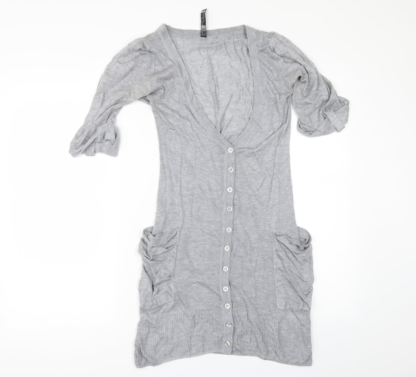 BAY Womens Grey   Cardigan Jumper Size 6