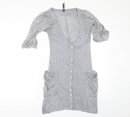BAY Womens Grey   Cardigan Jumper Size 6
